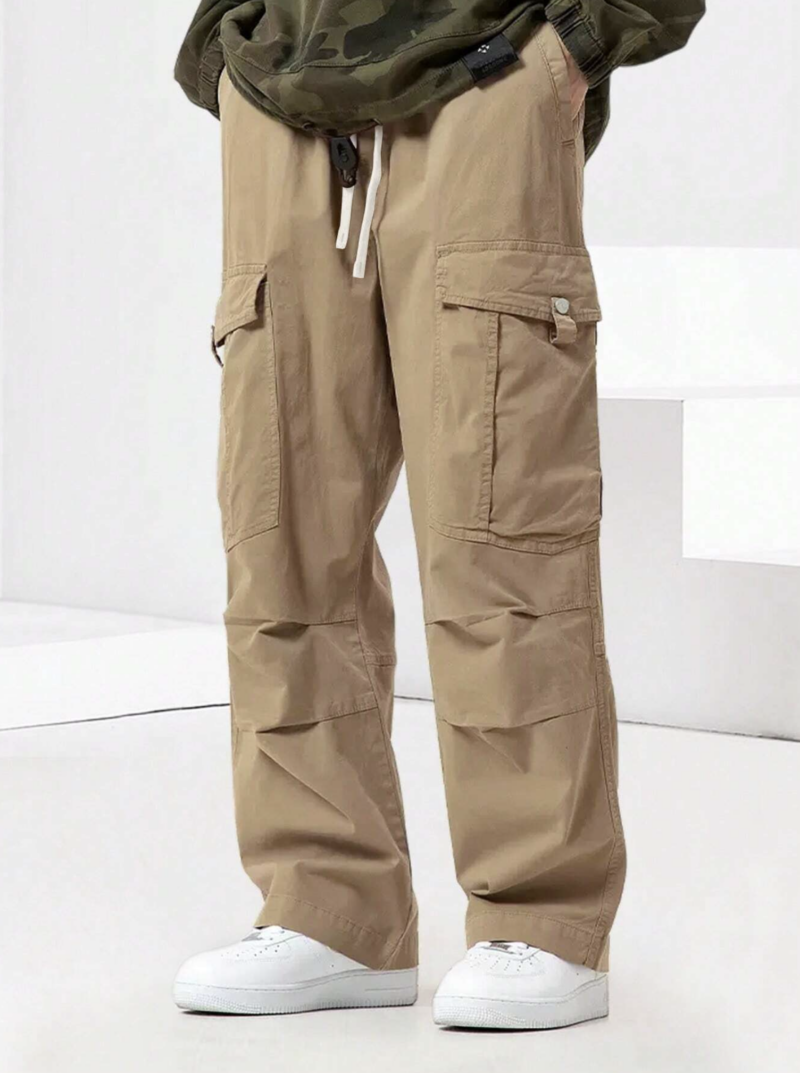 Joey Khaki Flap Pocket Cargo Pants - Image 6